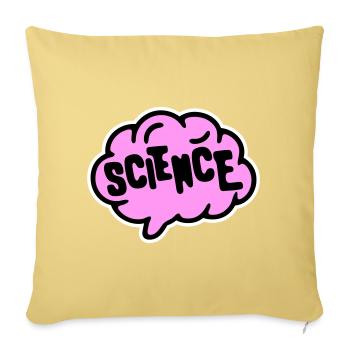 Déclaration scientifique : Déclaration sur l’éducation des nerds - Housse de coussin décorative 45 x 45 cm - jaune délavé - Devant