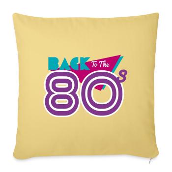 back to the 80s - Housse de coussin décorative 45 x 45 cm - jaune délavé - Devant