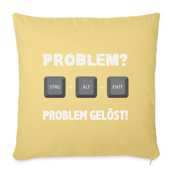 Problem Gelöst Strg Alt Entf - Sofakissenbezug 45 x 45 cm - Hellgelb - Vorne