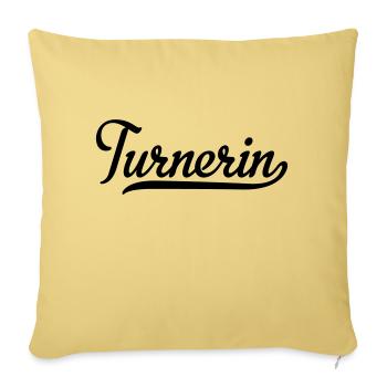 Turnerin - Sofakissenbezug 45 x 45 cm - Hellgelb - Vorne