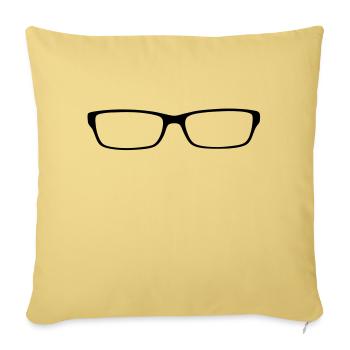 Fashion glasses - Sofa pillowcase 17,3'' x 17,3'' (45 x 45 cm) - washed yellow - Front