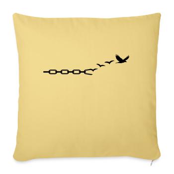 free_like_a_bird_01 - Sofakissenbezug 45 x 45 cm - Hellgelb - Vorne