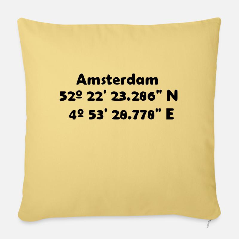 Amsterdam - Sofakissenbezug 45 x 45 cm - Hellgelb