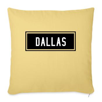Dallas - Sofa pillowcase 17,3'' x 17,3'' (45 x 45 cm) - washed yellow - Front