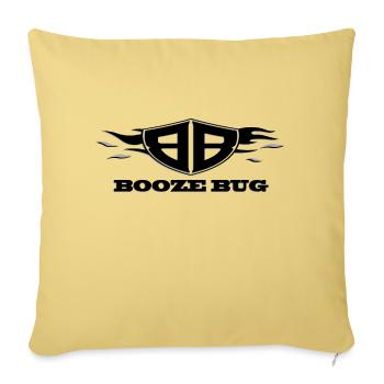 Booze Bug Logo schwarz - Sofakissenbezug 45 x 45 cm - Hellgelb - Vorne