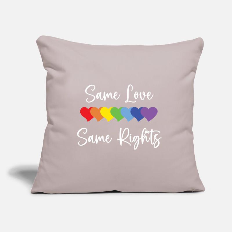 LGBTQ Pride Month - Same Love, Same Rights Sofa pillowcase 17,3'' x 17,3'' (45 x 45 cm)
