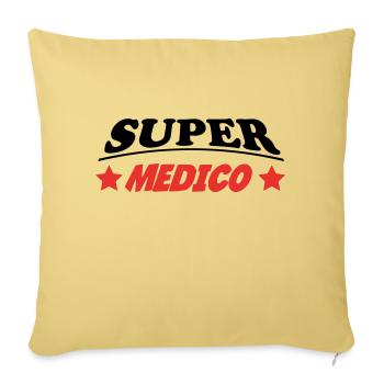 SUPER MEDICO - Housse de coussin décorative 45 x 45 cm - jaune délavé - Devant