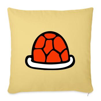 Carapace de tortue sans tortue jolie carapace - Housse de coussin décorative 45 x 45 cm - jaune délavé - Devant