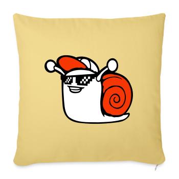 Snail Sunglasses Cute Cute Happy Cool - Sofa pillowcase 17,3'' x 17,3'' (45 x 45 cm) - washed yellow - Front