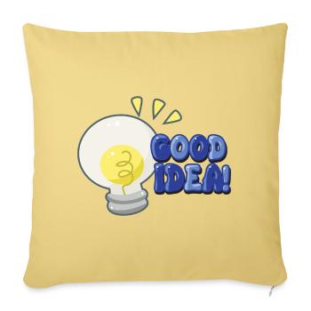 Good Idea Light Bulb Comic - Sofa pillowcase 17,3'' x 17,3'' (45 x 45 cm) - washed yellow - Front