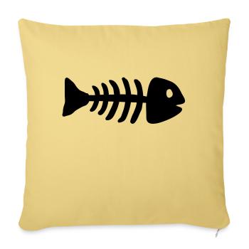 fisch_1___f1 - Sofa pillowcase 17,3'' x 17,3'' (45 x 45 cm) - washed yellow - Front