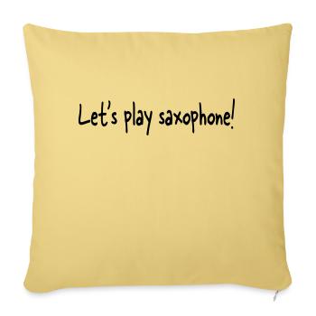 Let's play saxophone - Housse de coussin décorative 45 x 45 cm - jaune délavé - Devant