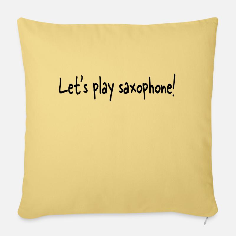 Let's play saxophone - Sofakissenbezug 45 x 45 cm - Hellgelb