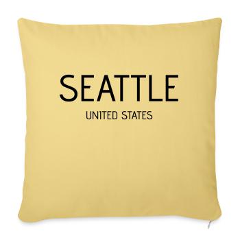 Seattle - Sofa pillowcase 17,3'' x 17,3'' (45 x 45 cm) - washed yellow - Front