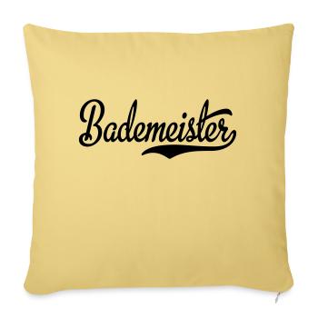 Pool attendant - Sofa pillowcase 17,3'' x 17,3'' (45 x 45 cm) - washed yellow - Front