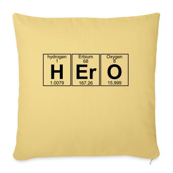 H-Er-O (hero) - Full - Housse de coussin décorative 45 x 45 cm - jaune délavé - Devant