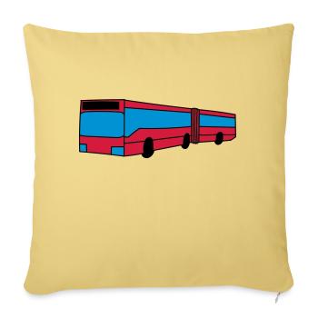 Bus - Sofakissenbezug 45 x 45 cm - Hellgelb - Vorne