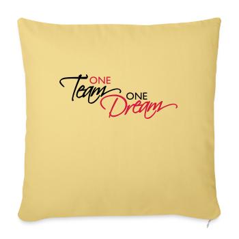 One Team Lettering - Sofa pillowcase 17,3'' x 17,3'' (45 x 45 cm) - washed yellow - Front