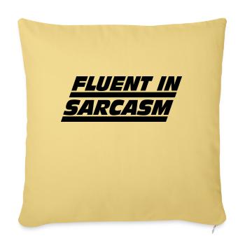 Maîtrise du sarcasme - Housse de coussin décorative 45 x 45 cm - jaune délavé - Devant