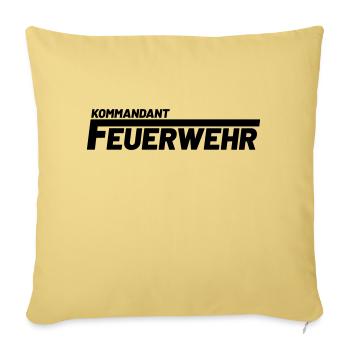 Feuerwehr Kommandant - Freiwillige Feuerwehr - Sofakissenbezug 45 x 45 cm - Hellgelb - Vorne