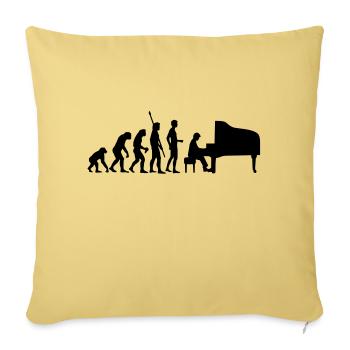 evolution_pianist - Sofakissenbezug 45 x 45 cm - Hellgelb - Vorne