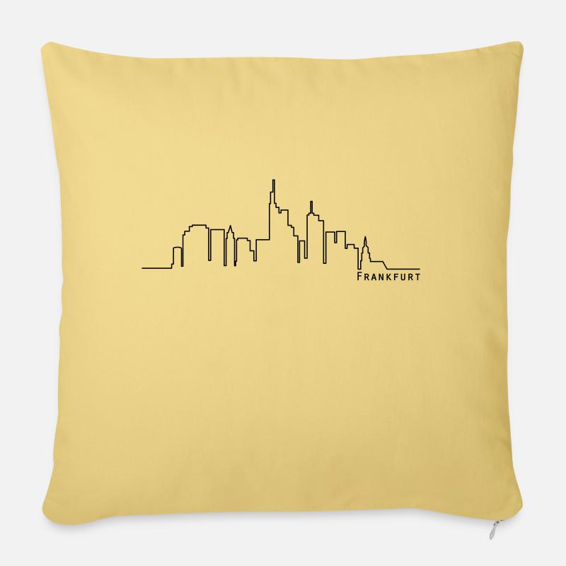 Frankfurt Skyline - Sofakissenbezug 45 x 45 cm - Hellgelb