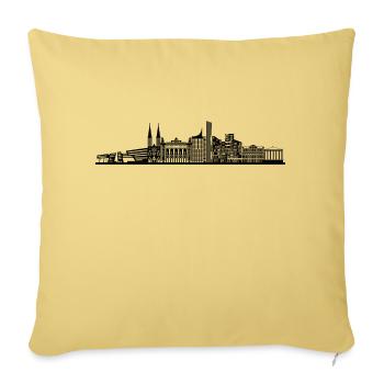 Vienna, Austria - Sofa pillowcase 17,3'' x 17,3'' (45 x 45 cm) - washed yellow - Front