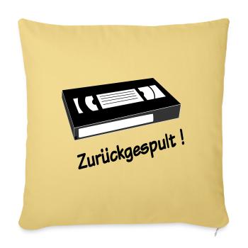 Zurueckgespult - Sofakissenbezug 45 x 45 cm - Hellgelb - Vorne