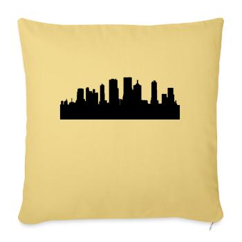 Skyscraper city - Sofa pillowcase 17,3'' x 17,3'' (45 x 45 cm) - washed yellow - Front