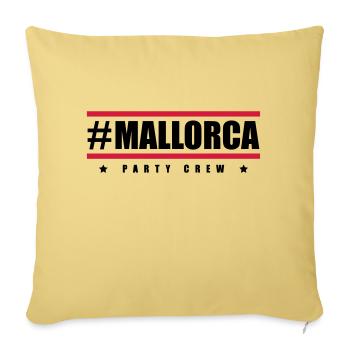 mallorca party crew - Sofa pillowcase 17,3'' x 17,3'' (45 x 45 cm) - washed yellow - Front