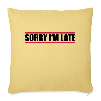 Design Sorry In - Sofa pillowcase 17,3'' x 17,3'' (45 x 45 cm) - washed yellow - Front