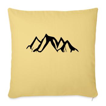 Montagnes Randonnée Montagne Aventure Vecteur de voyage gratuit 5 - Housse de coussin décorative 45 x 45 cm - jaune délavé - Devant