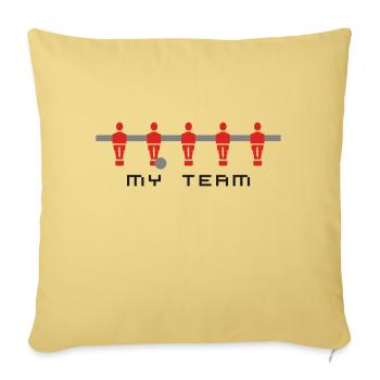 Kicker tischfussball myteam PrintShirt at - Sofakissenbezug 45 x 45 cm - Hellgelb - Vorne