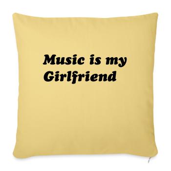 musique - Housse de coussin décorative 45 x 45 cm - jaune délavé - Devant