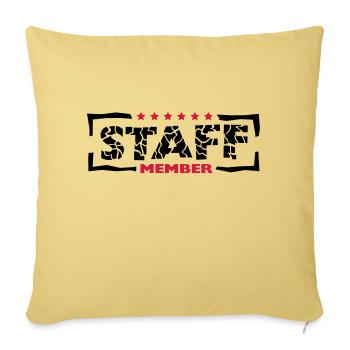 Staff Member Friends Team Staff Crew Logo - Sofa pillowcase 17,3'' x 17,3'' (45 x 45 cm) - washed yellow - Front