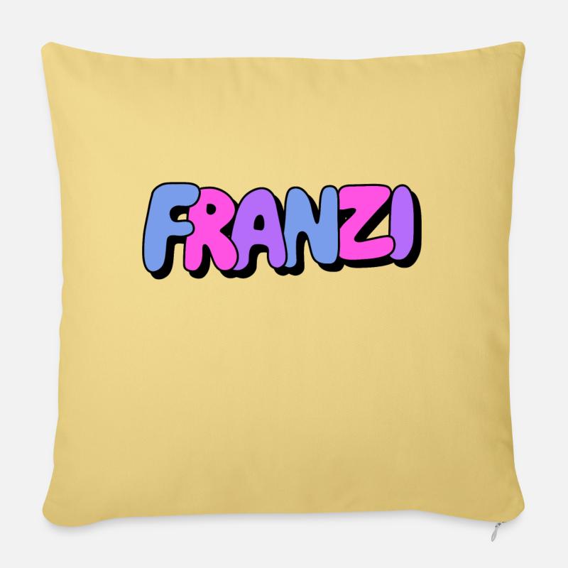 Anonyme - Housse de coussin décorative 45 x 45 cm - jaune délavé