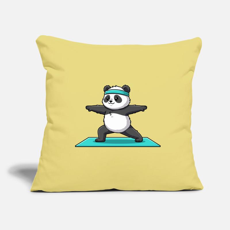 Yoga Panda Bear Doing Warrior Pose Sofa pillowcase 17,3'' x 17,3'' (45 x 45 cm)