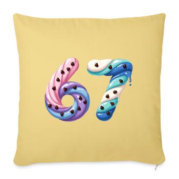 Candy Swirl 67 Meme - Sofakissenbezug 45 x 45 cm - Hellgelb - Vorne