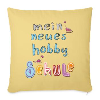 Écolier Enfant - Housse de coussin décorative 45 x 45 cm - jaune délavé - Devant