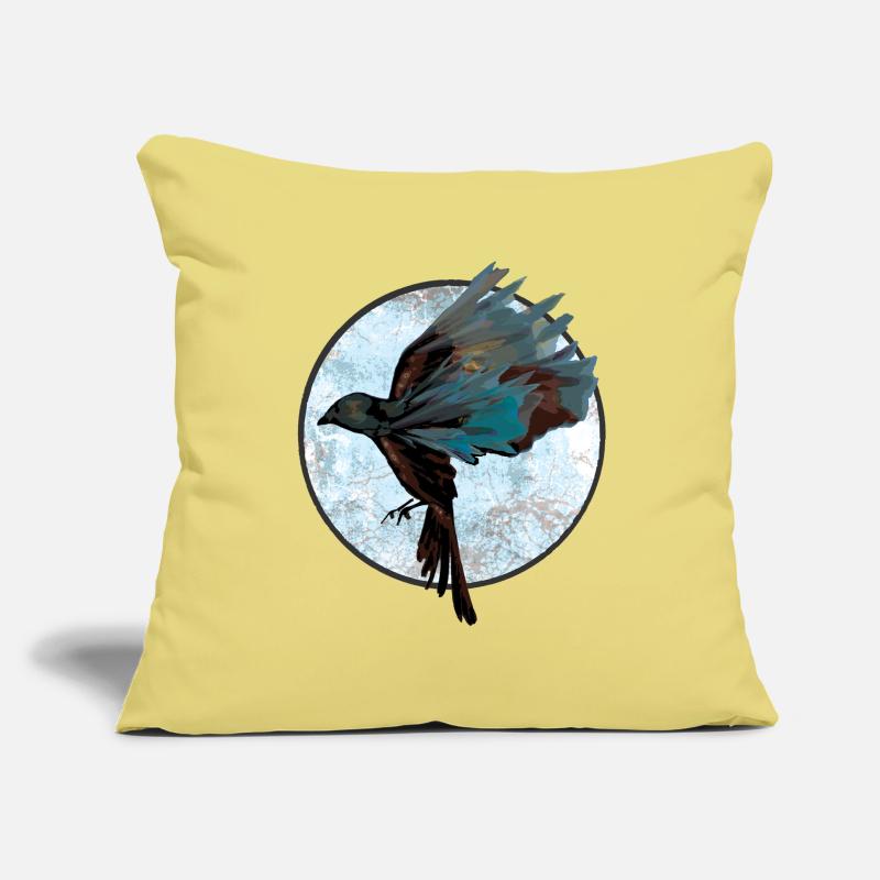 Fantasy Vogel Illustration mit Farbexplosion Sofakissenbezug 45 x 45 cm