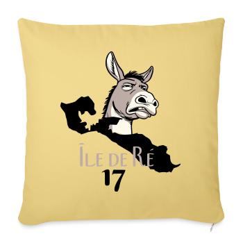 Ane Île de Ré Vintage - Housse de coussin décorative 45 x 45 cm - jaune délavé - Devant