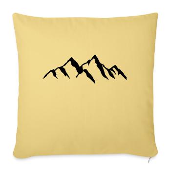Beautiful mountains with shade for mountaineers hikers - Sofa pillowcase 17,3'' x 17,3'' (45 x 45 cm) - washed yellow - Front