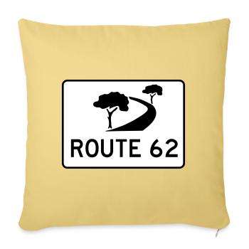 garden route - Sofa pillowcase 17,3'' x 17,3'' (45 x 45 cm) - washed yellow - Front