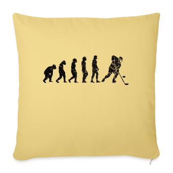 Joueur de hockey sur glace Fan de hockey Équipe de hockey sur glace - Housse de coussin décorative 45 x 45 cm - jaune délavé - Devant