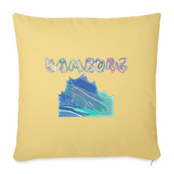 Hamburg Abstrakt Schrift Art - Sofakissenbezug 45 x 45 cm - Hellgelb - Vorne