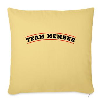 Team Member Design 2 - Sofa pillowcase 17,3'' x 17,3'' (45 x 45 cm) - washed yellow - Front
