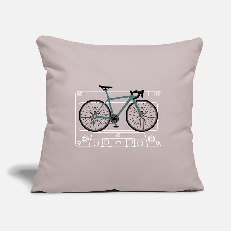 Impression de plan de vélo sarcelle Housse de coussin décorative 45 x 45 cm
