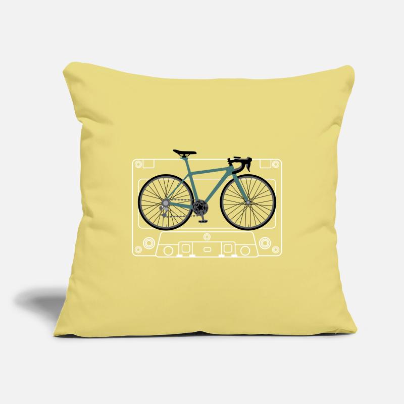 Impression de plan de vélo sarcelle Housse de coussin décorative 45 x 45 cm
