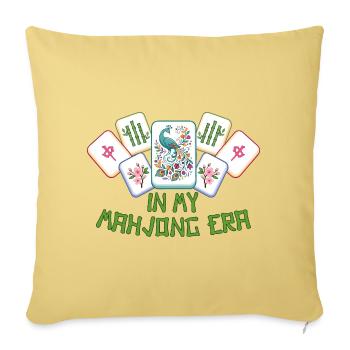 Mahjong Game Social Club Mahjong Era - Sofa pillowcase 17,3'' x 17,3'' (45 x 45 cm) - washed yellow - Front