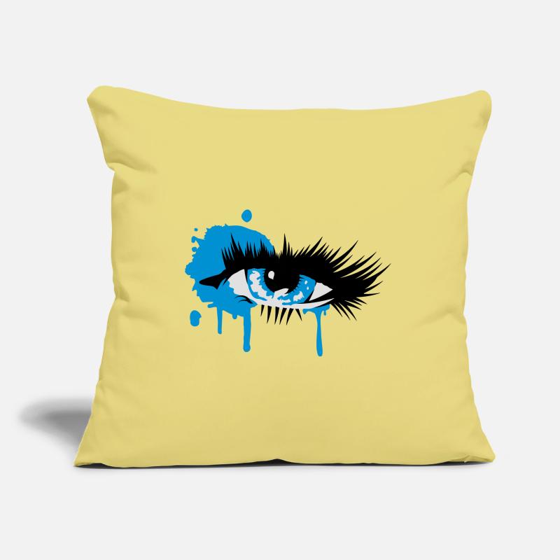 A colored eye with long eyelashes Sofa pillowcase 17,3'' x 17,3'' (45 x 45 cm)